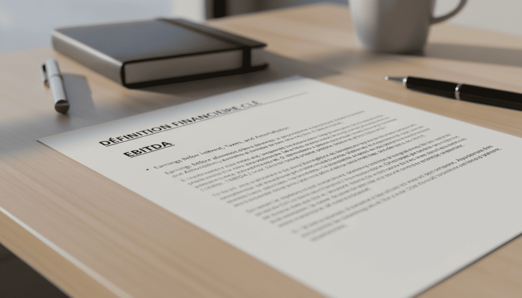 n document avec définition financière, texte structuré
