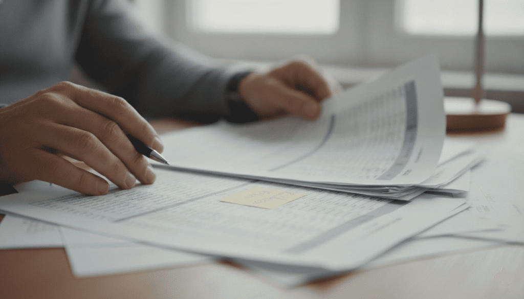 Analyse de documents fiscaux et calculs liés à une déclaration de patrimoine.