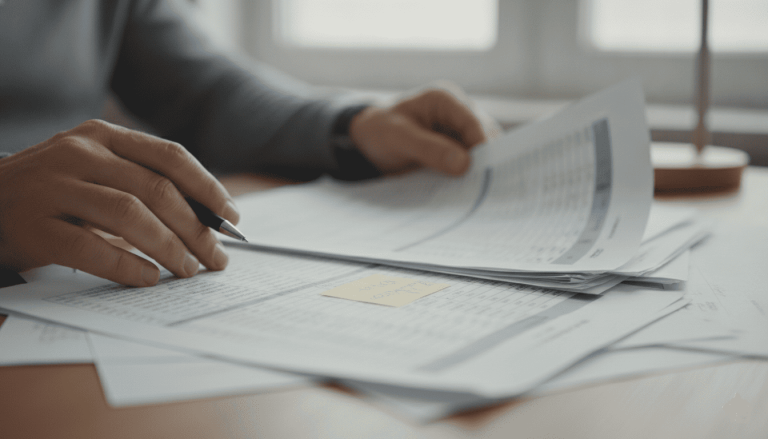 Analyse de documents fiscaux et calculs liés à une déclaration de patrimoine.