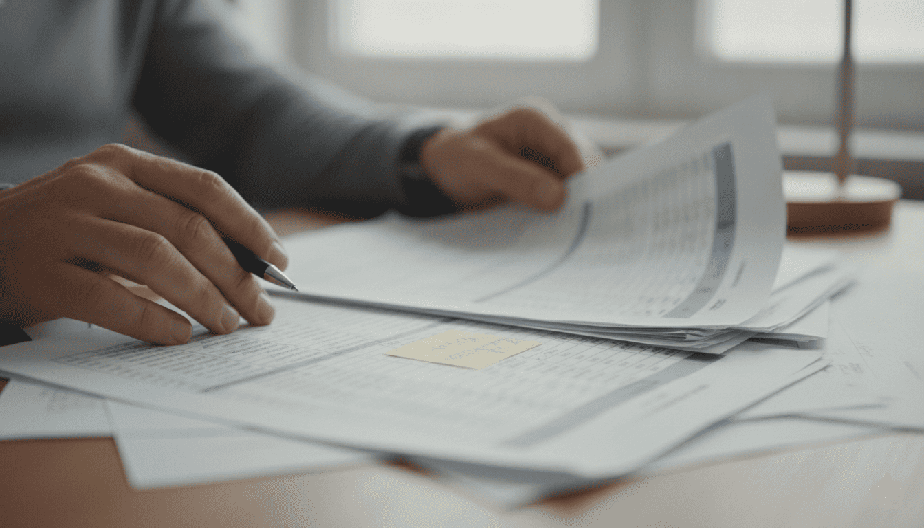 Analyse de documents fiscaux et calculs liés à une déclaration de patrimoine.
