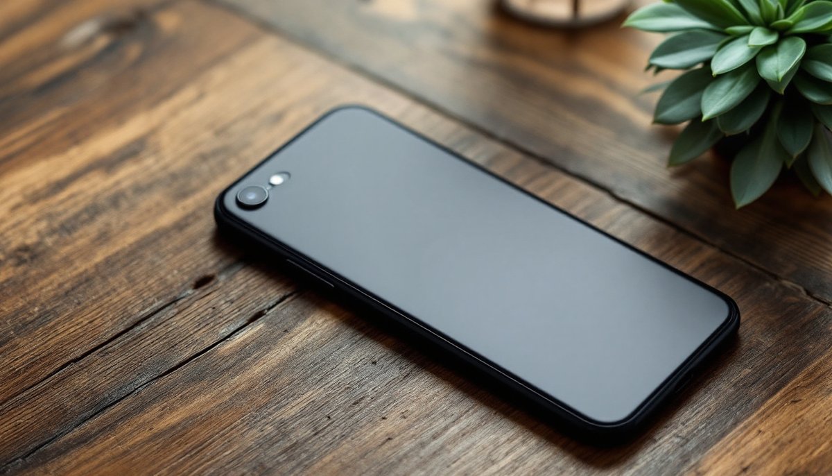 Smartphone posé sur une table en bois : prélèvement SPB et assurance mobile